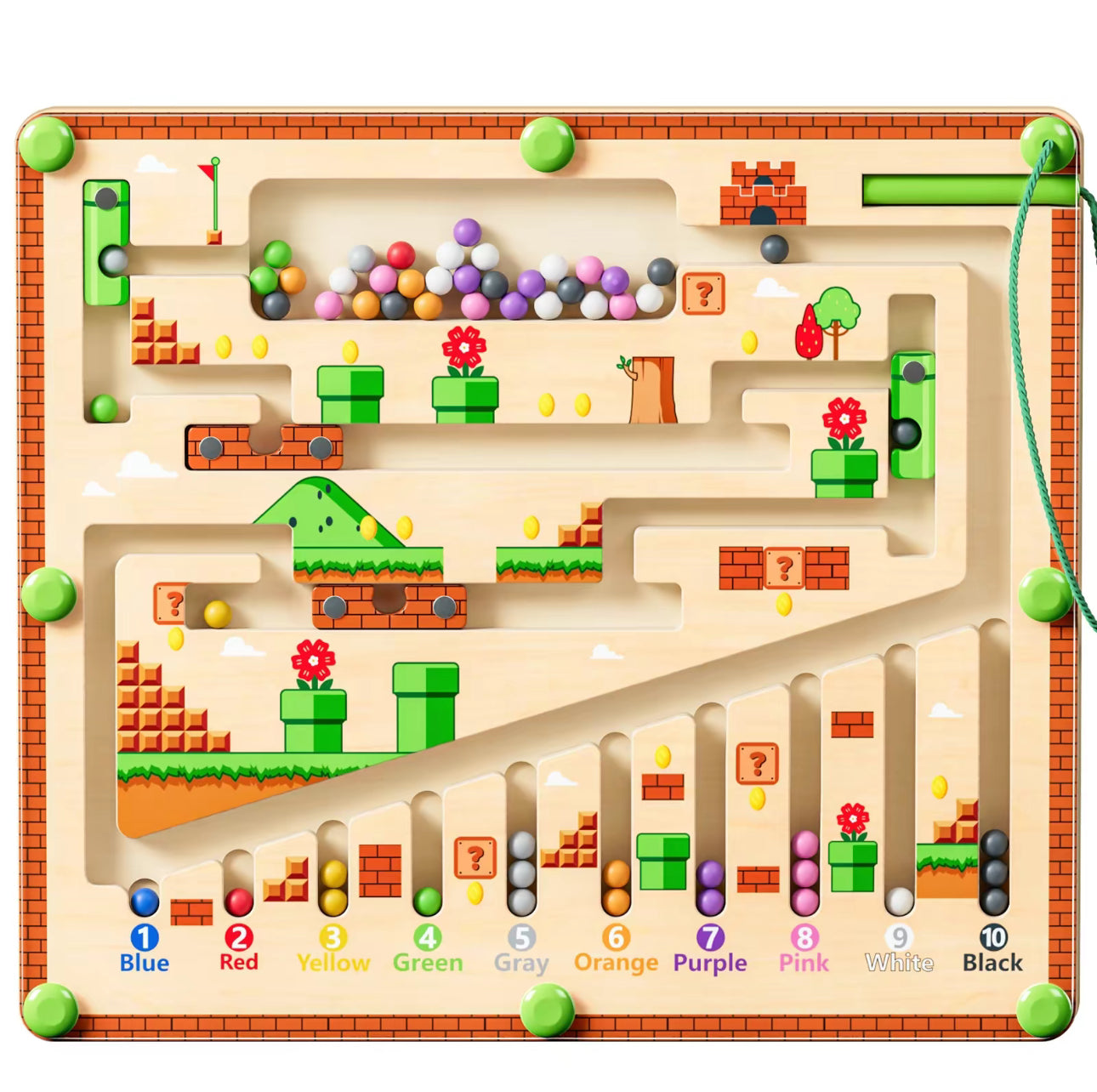 Magnetic Color and Number Maze