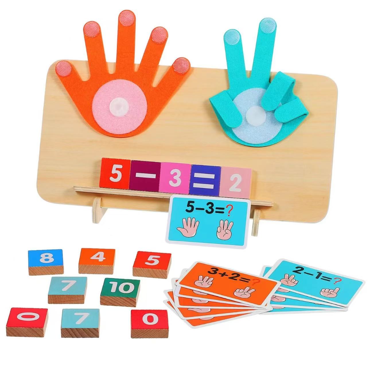 Colorful Math Blocks Set - Montessori Counting Toys for Ages 3-6 (120+ Pieces)