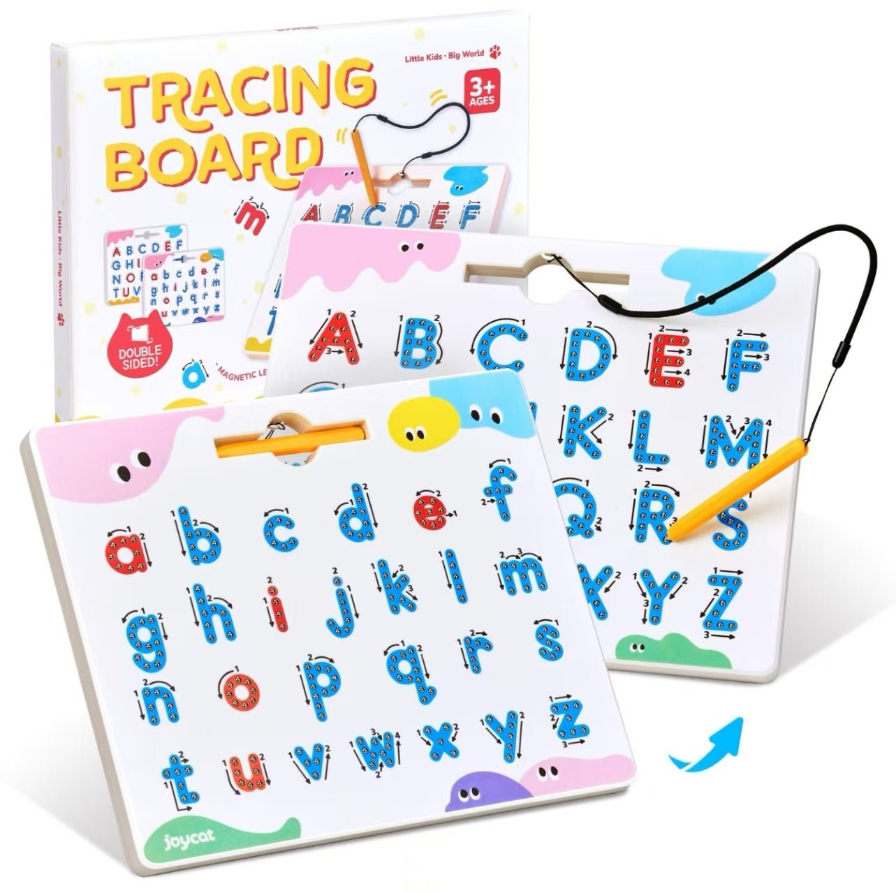 Magnetic Alphabet Board - Double-Sided Letter Tracing & Writing Practice for Ages 3-6