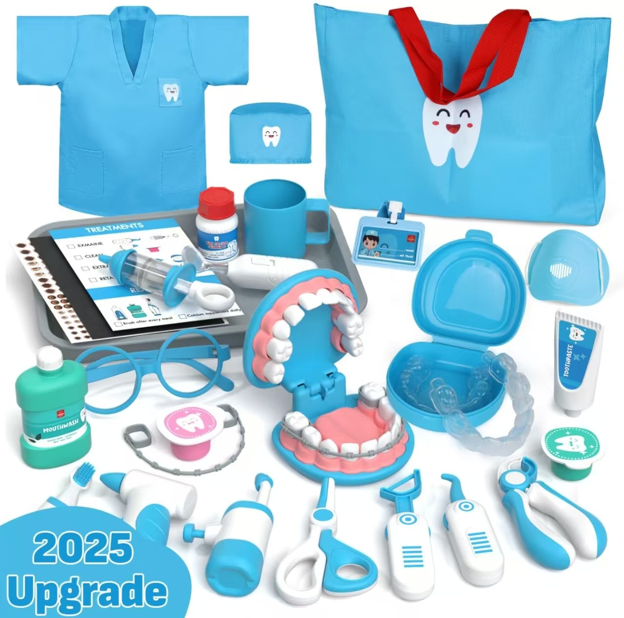 Castle Doctor Play Kit 31pc - Pretend Medical Set for Kids Ages 3-7 w/Realistic Tools