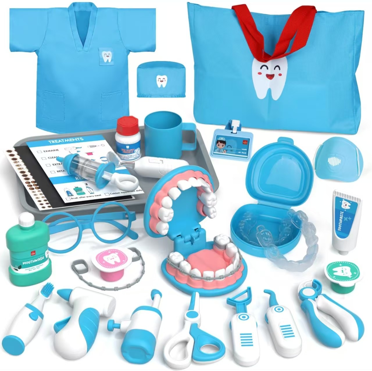 Castle Doctor Play Kit 31pc - Pretend Medical Set for Kids Ages 3-7 w/Realistic Tools