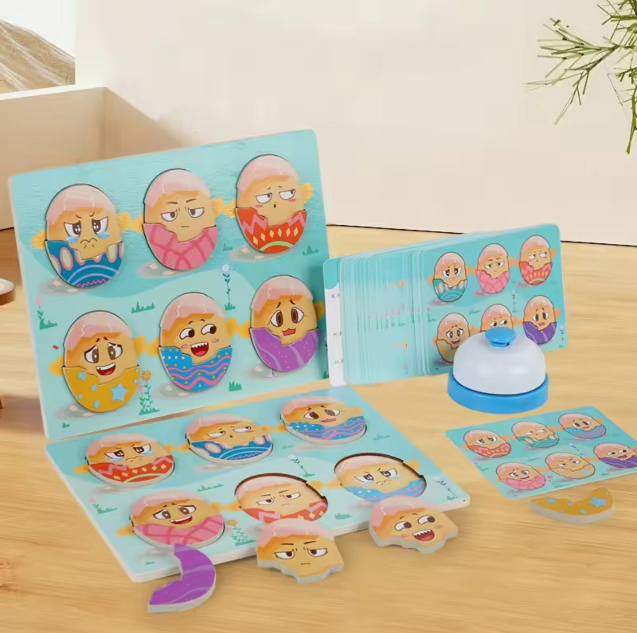 Fun Wooden Party Cartoon Cute Emojis Battle Student Boys and Girls Parent Child Interaction Birthday Gift