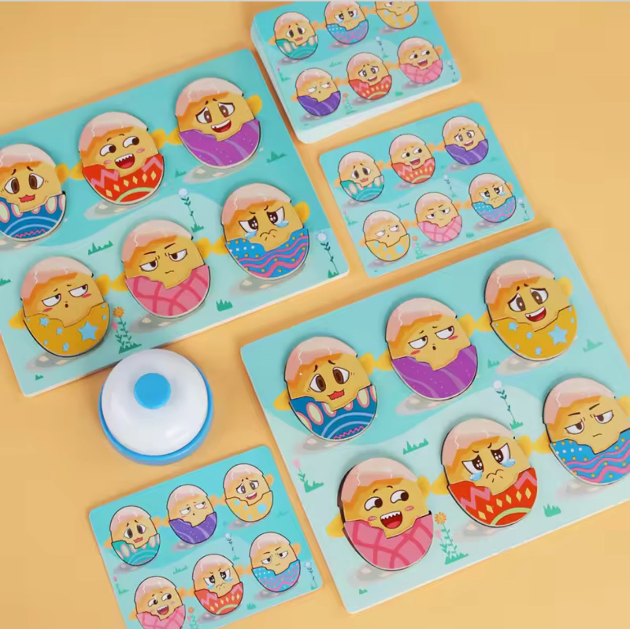 Fun Wooden Party Cartoon Cute Emojis Battle Student Boys and Girls Parent Child Interaction Birthday Gift