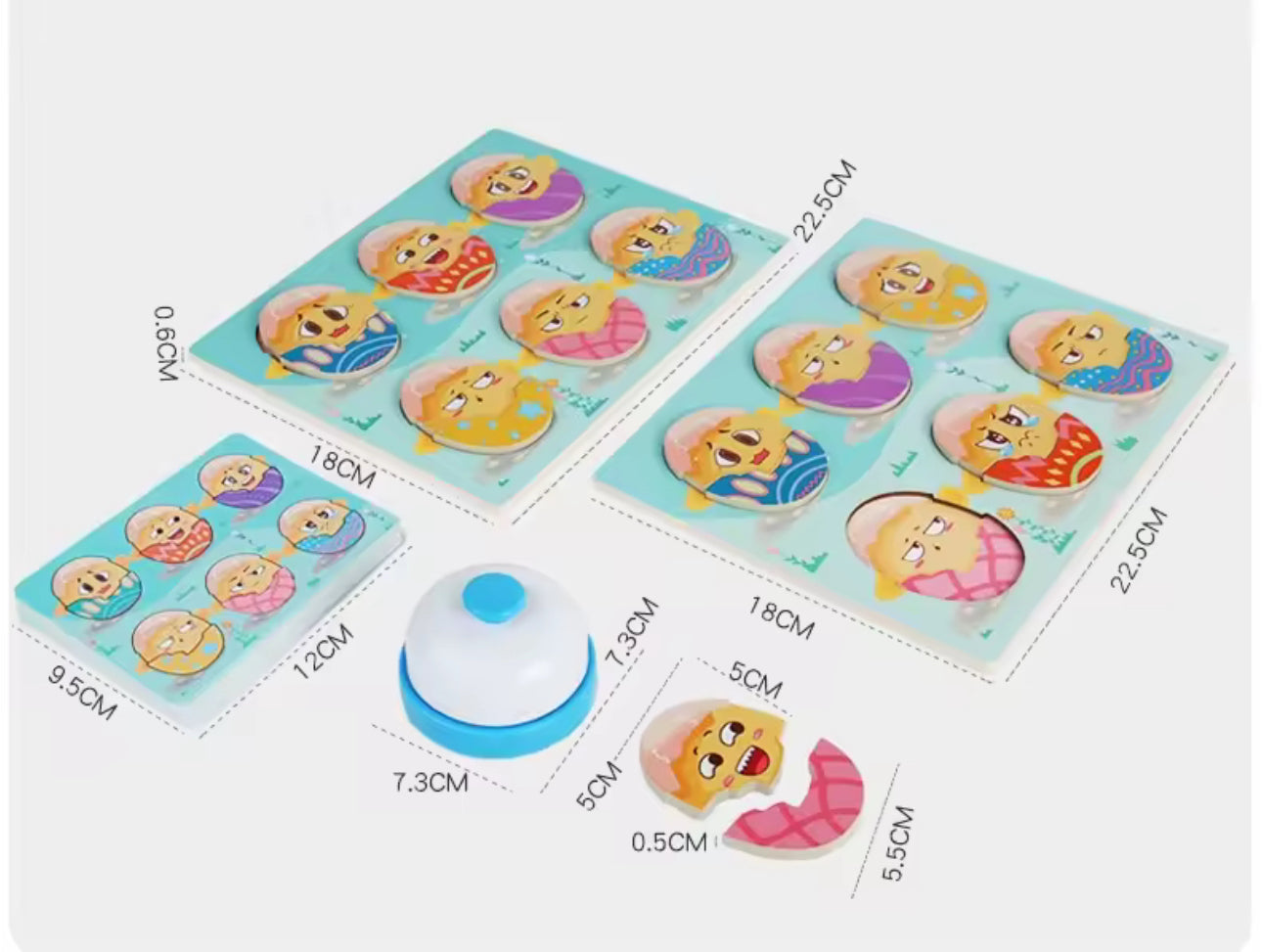 Fun Wooden Party Cartoon Cute Emojis Battle Student Boys and Girls Parent Child Interaction Birthday Gift