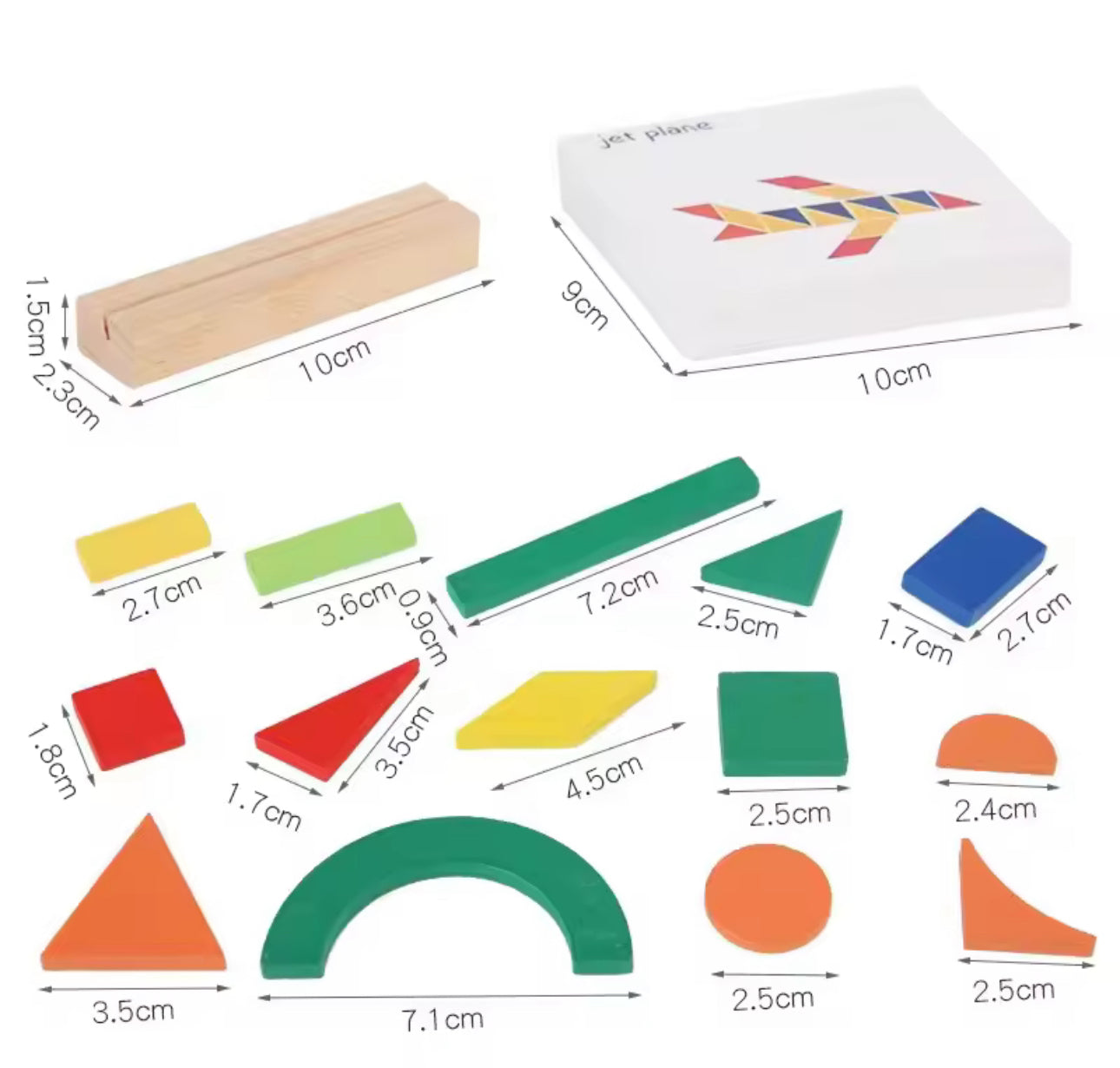 Colorful Wooden Shape Puzzle Blocks for Toddlers 1-3 (Montessori Toy)