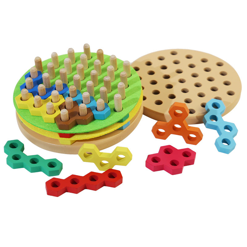 Hamburger Stacking Blocks - Wooden Spatial Reasoning Toy for Kids 3-6 (Montessori)