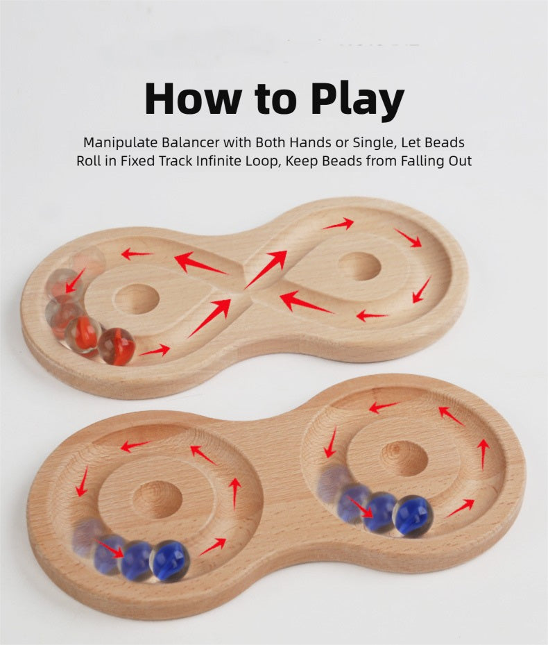 Montessori Animal Maze Toy - Wooden Ball Roller Game for Toddlers 1-3