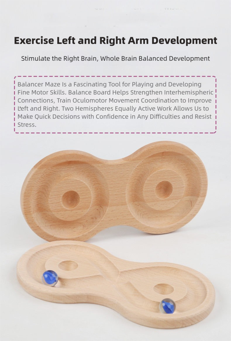 Montessori Animal Maze Toy - Wooden Ball Roller Game for Toddlers 1-3