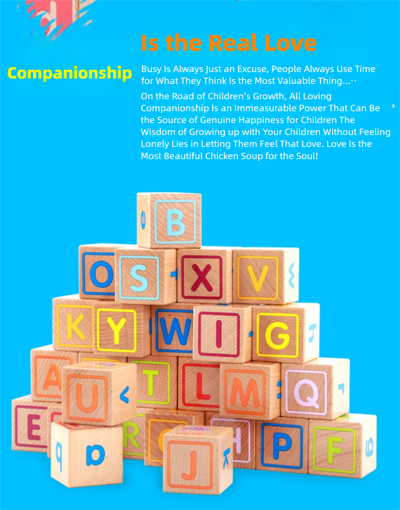 27-Piece Wooden ABC Blocks: Montessori Letter Learning & Stacking Toy for Toddlers Ages 3+