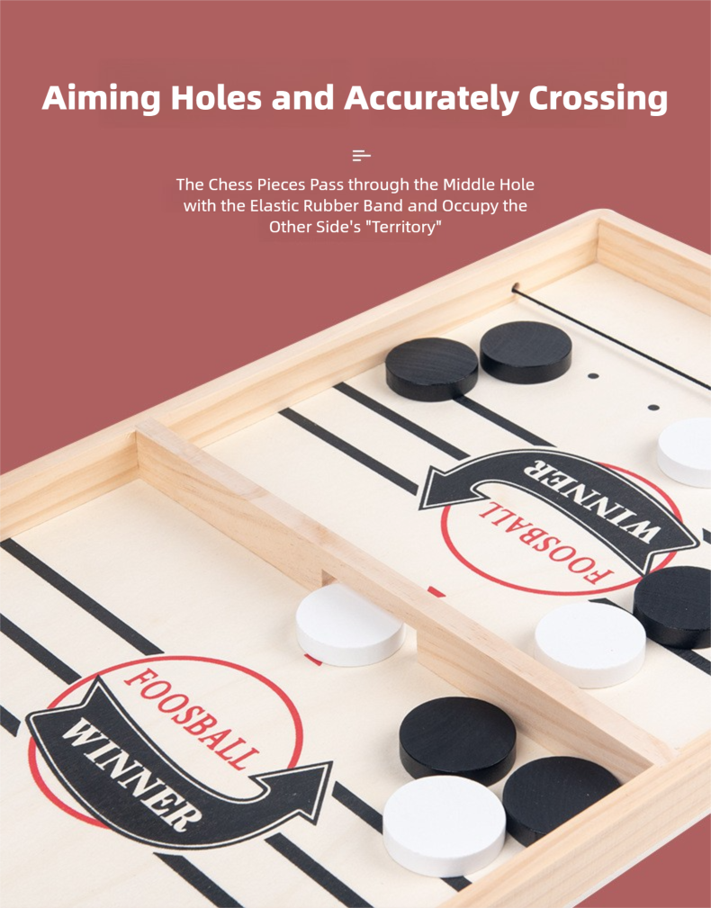 Bounce Chess Board Game - Wooden Duel Flicking Toy for Teens, Family Gift Idea