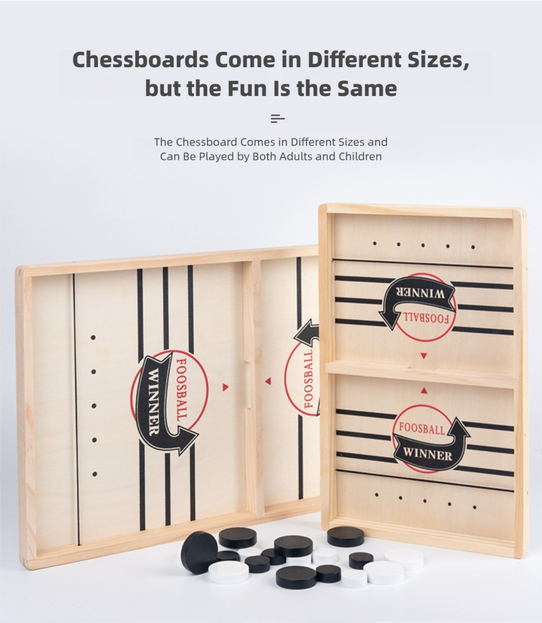 Bounce Chess Board Game - Wooden Duel Flicking Toy for Teens, Family Gift Idea